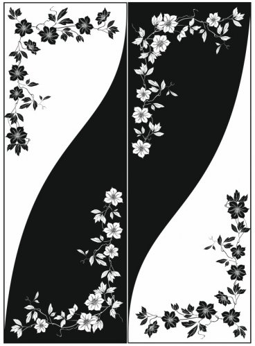 Пескоструйный рисунок Цветы 1296